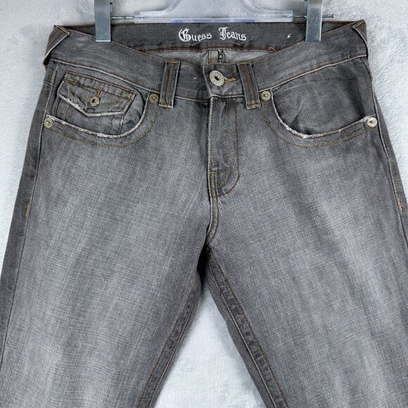 Guess Jeans Womens Bootcut Leg Size 32 Mid Rise 100% Cotton Gray Light Wash - Picture 4 of 12